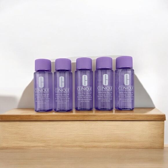 Clinique 5 bundle take the day off makeup remover for lids/lashes/lips 1.7 oz ea - Picture 1 of 2